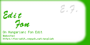 edit fon business card